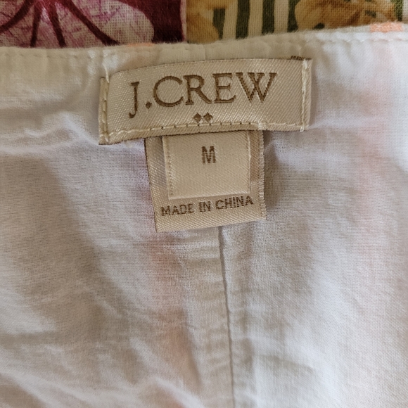 J Crew Factory Medium Cotton V Neck Dress Elastic Waist Stripes - Picture 10 of 10